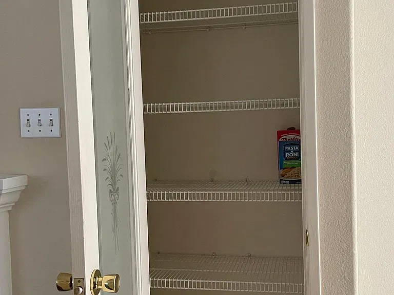 Pantry for additional grocery space.