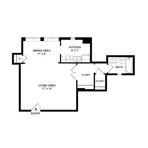Floor plan STUDIO - S1A