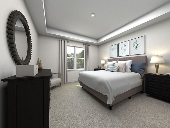Rendering of the Corsica Primary Bedroom.