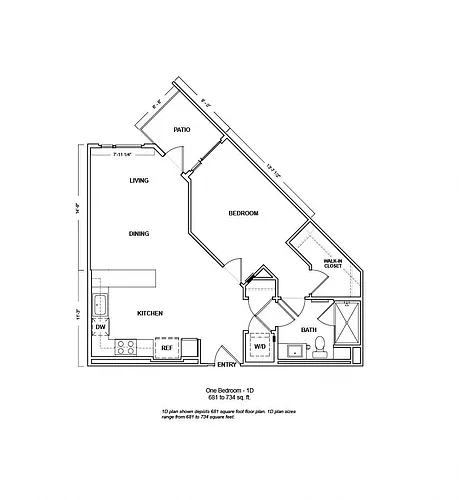 Floor plan 1D-Floorplan - Balcony/Patio