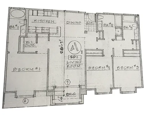 Floor plan 3 Bed + 2 Bath