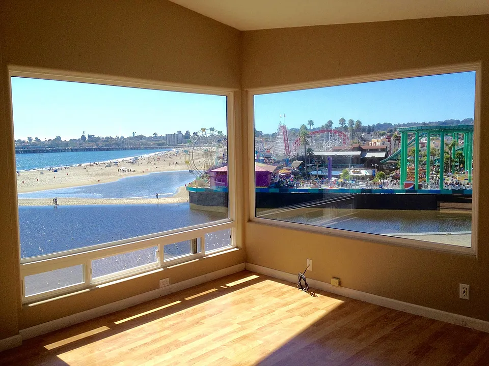 living room with massive windows for unobstructed view