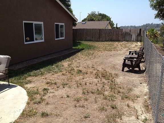 Back yard has sprink