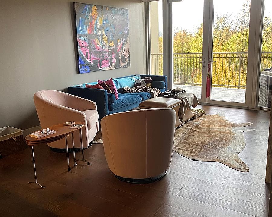Living Area with view of City