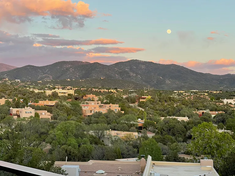 Sunset view with full moon from the back upper deck