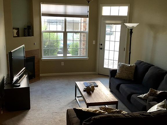 Living room and patio door