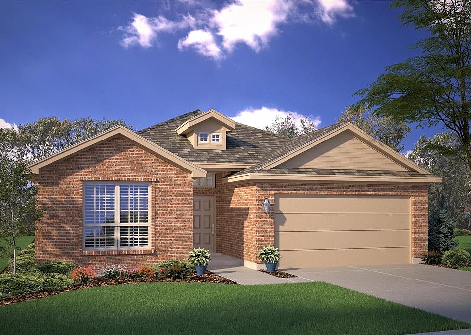 Front Elevation - D.R. Horton''s Oxford floorplan, elevation B - All Home and community information, including pricing, included features, terms, availability and amenities, are subject to change at any time without notice or obligation. All Drawings, pictures, photographs, video, square footages, floor plans, elevations, features, colors and sizes are approximate for illustration purposes only and will vary from the homes as built.