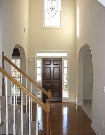 Elegant two story foyer