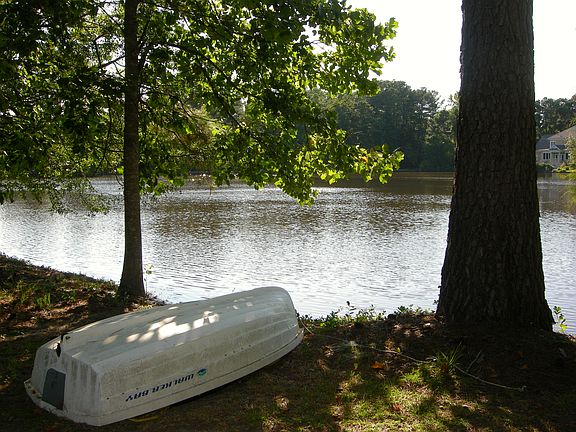 Lake at end of back yard