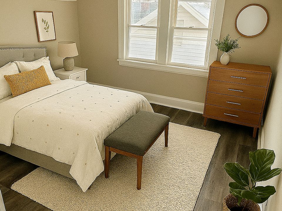 The bedroom provides additional privacy in this spacious 1-bedroom unit