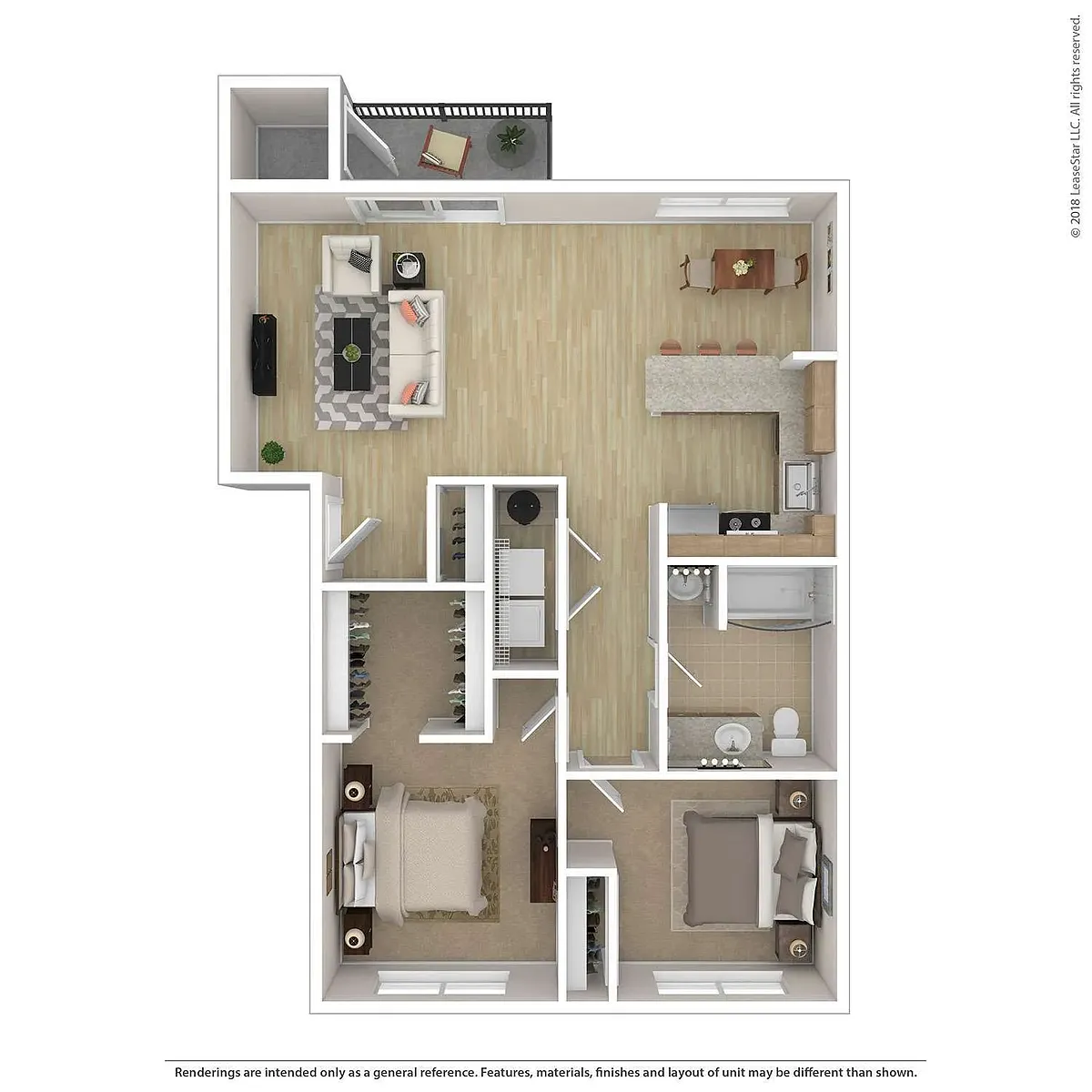 Floor plan 2 Bed 1 Bath - Phase ll A Plan