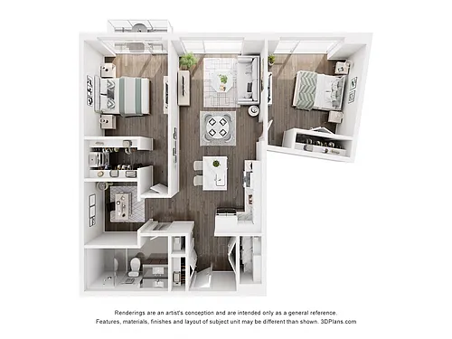 Floor plan 2 BEDROOM+DEN CORNER-1