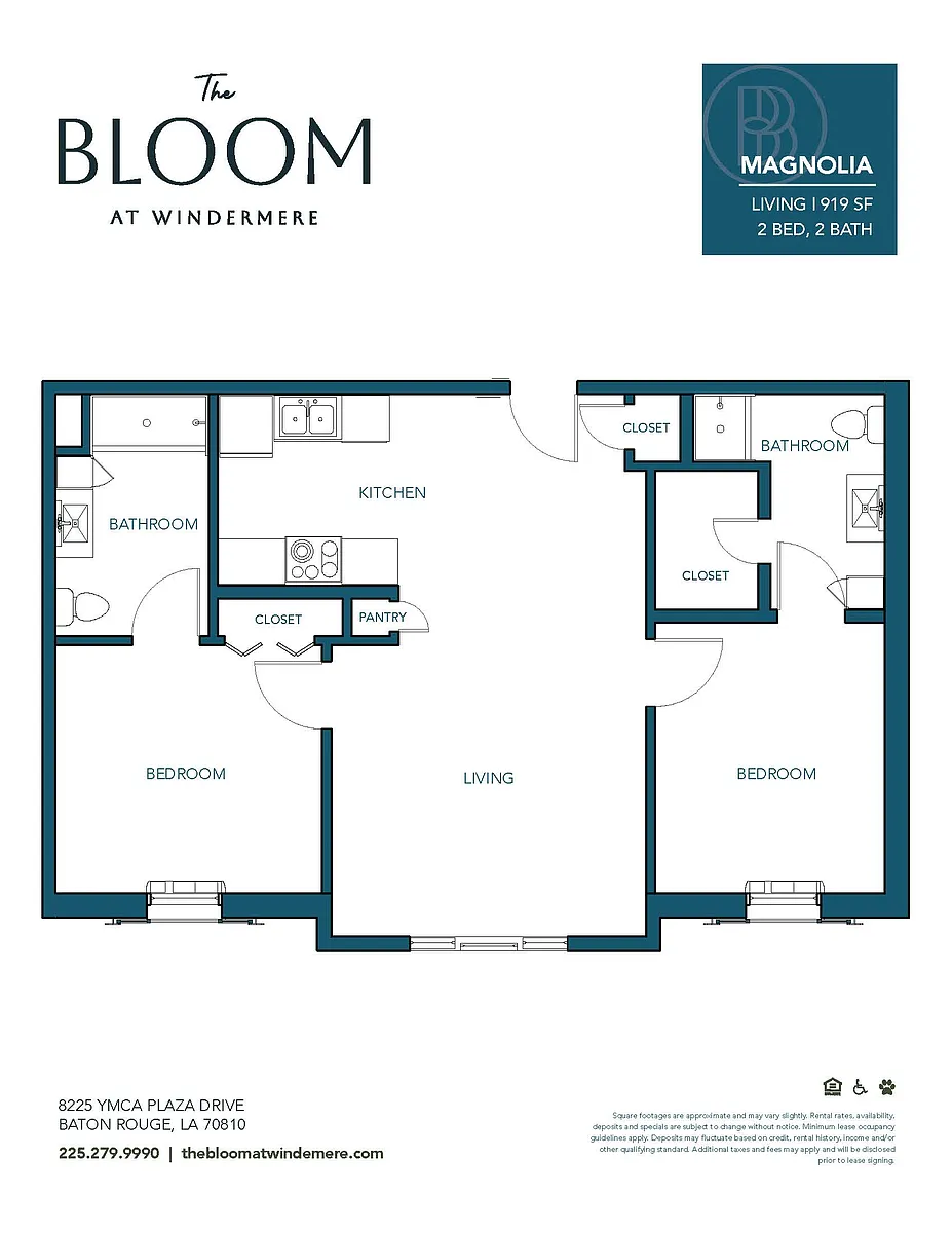 Floor plan Two bedroom, Two Bathroom