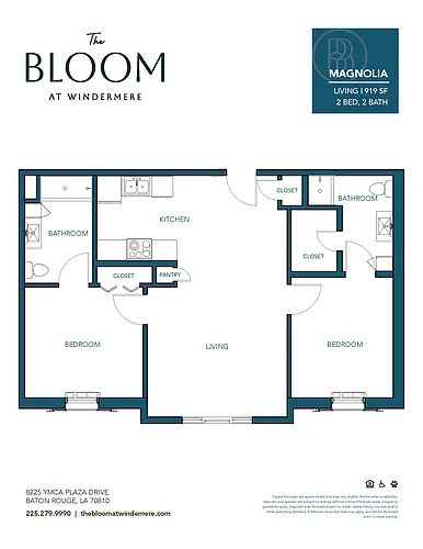 Floor plan Two bedroom, Two Bathroom