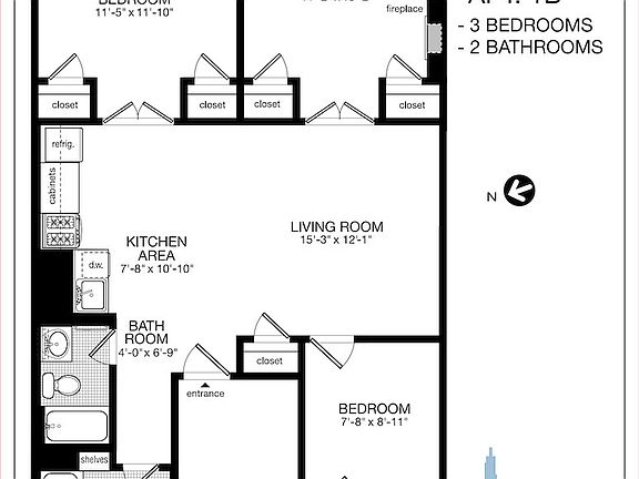 2nd image of 115 Elizabeth St APT 1B