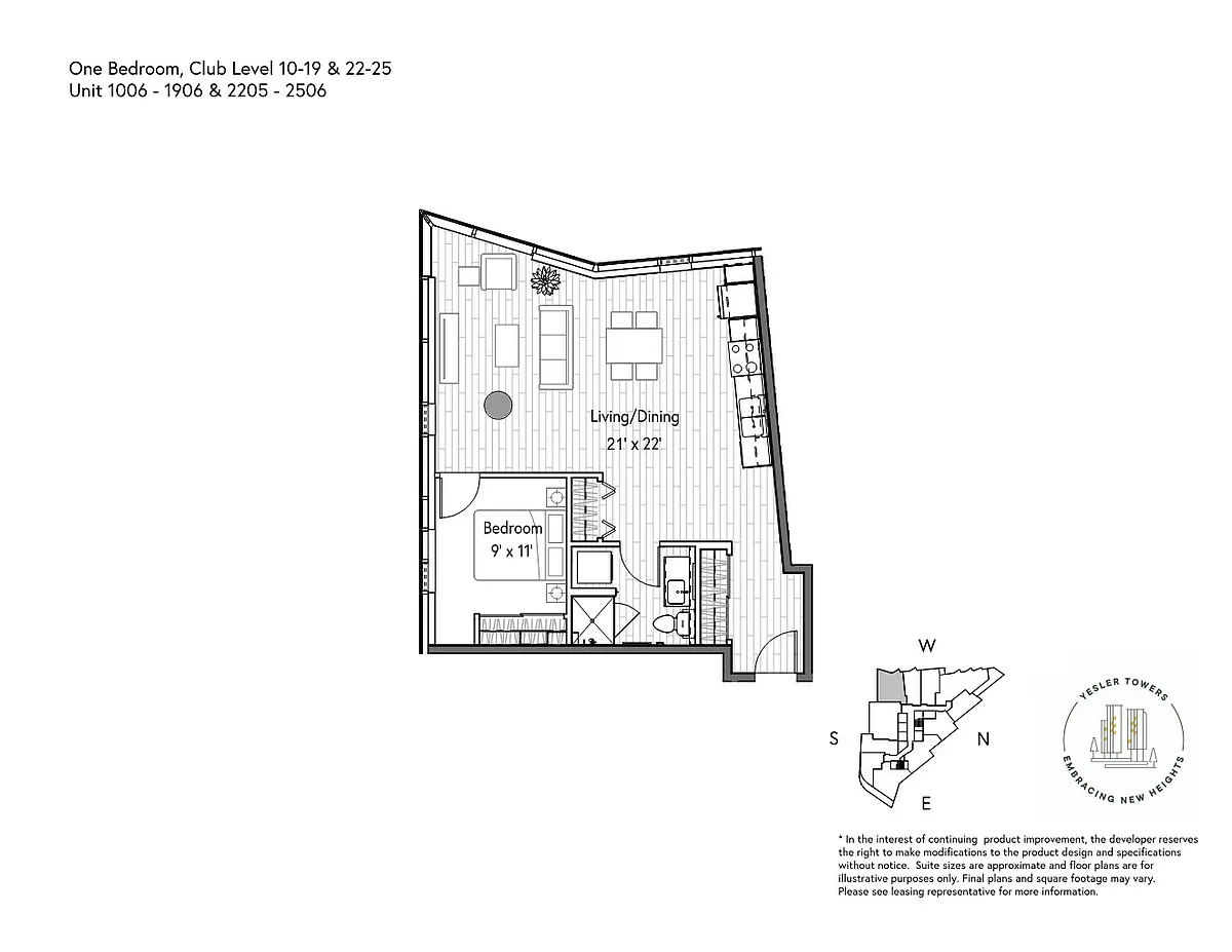 Floor plan 1 Bedroom 1 Bathroom