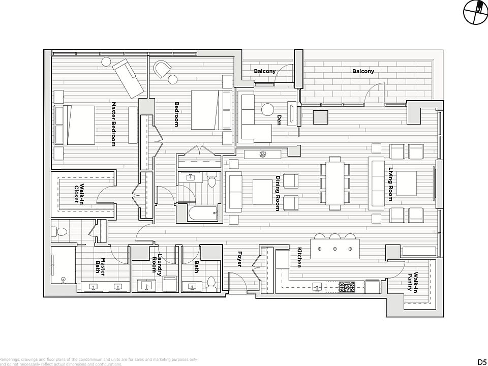 2 Bedroom Den-D5