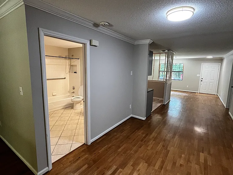 full bath off living/dining room area