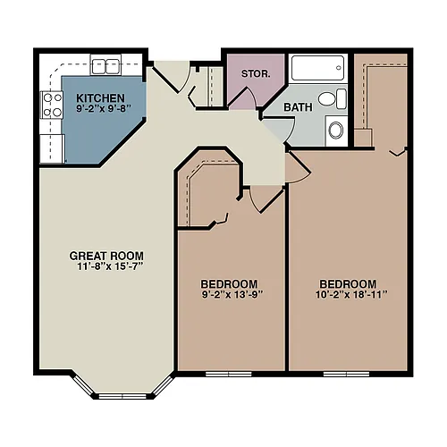 Floor plan Senior 2C