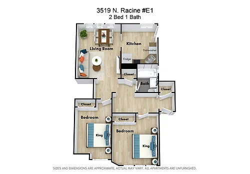 Floor plan 2 Bed