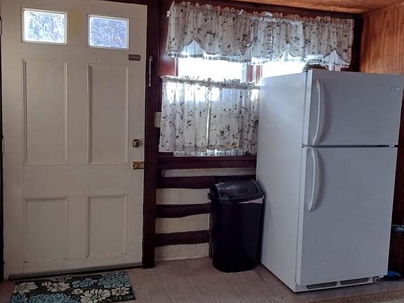 Front door in kitchen