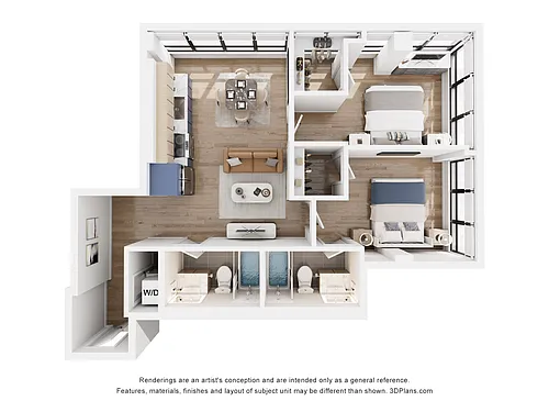 Floor plan A - 2 Bedroom