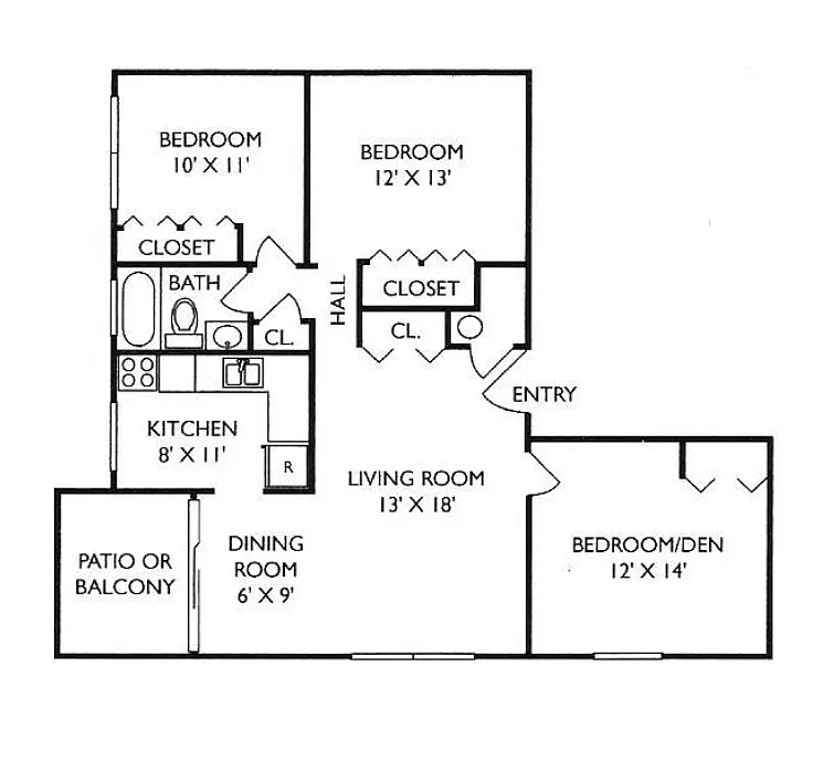 Floor plan Oak 3X1