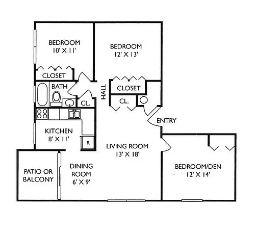 Floor plan Oak 3X1