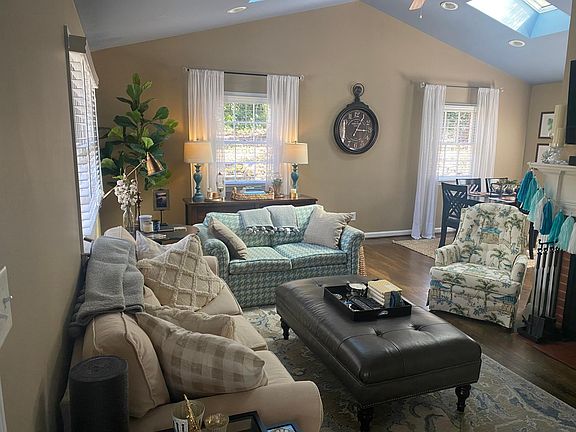 Living Room with skylights