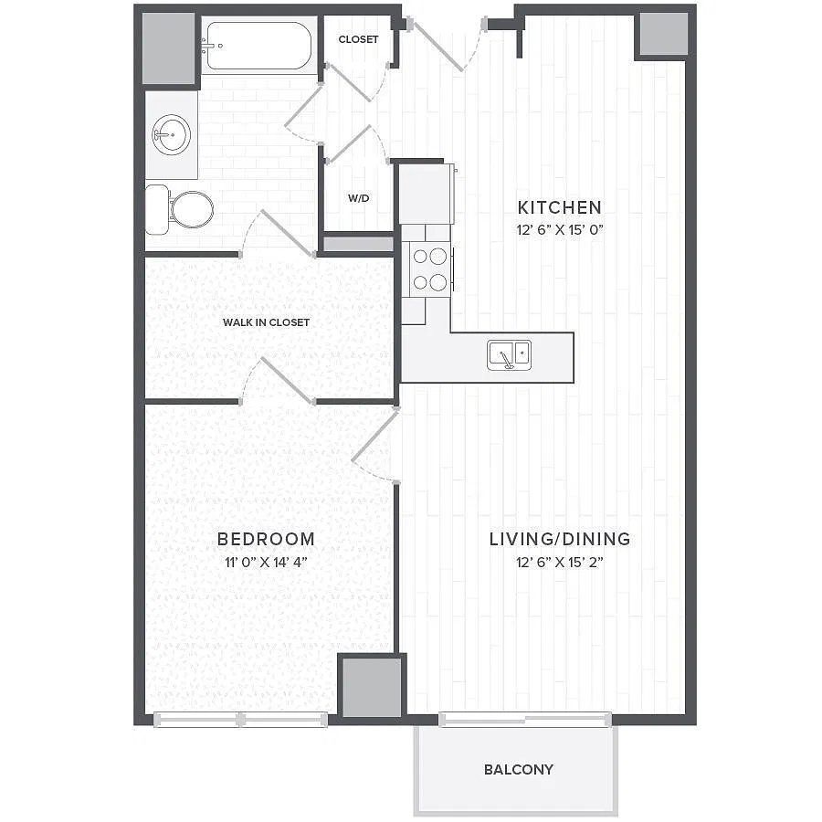 Floor plan 1B1BA-1Q