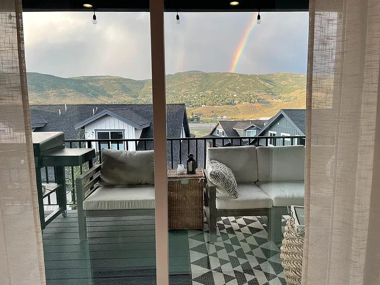 Balcony with views of Jeremy Ranch