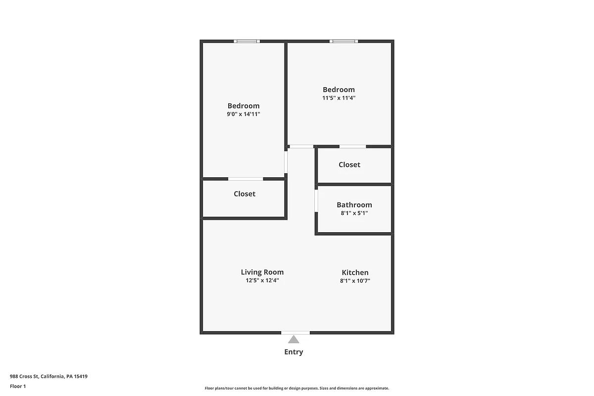 Floor plan Cross Street Apartments