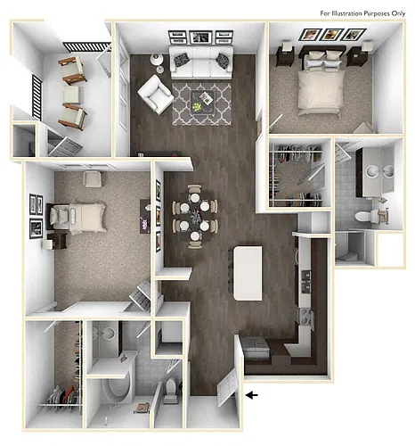 Floor plan B8 2X2