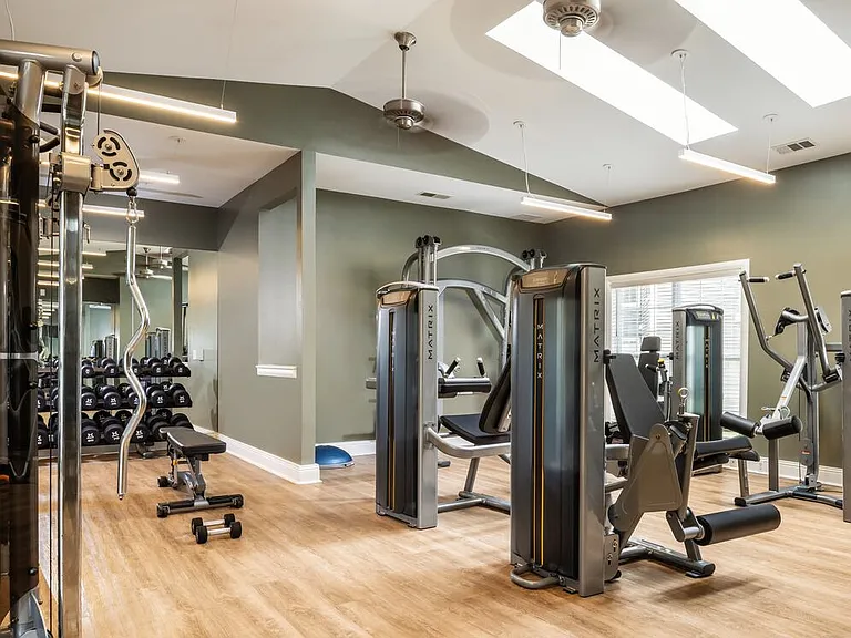 Fitness center with strength equipment