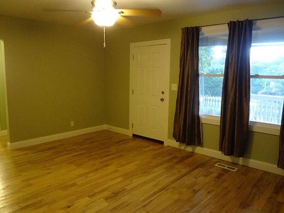 Living room looking out onto front porch