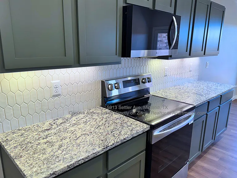 Kitchen with under cabinet lighting