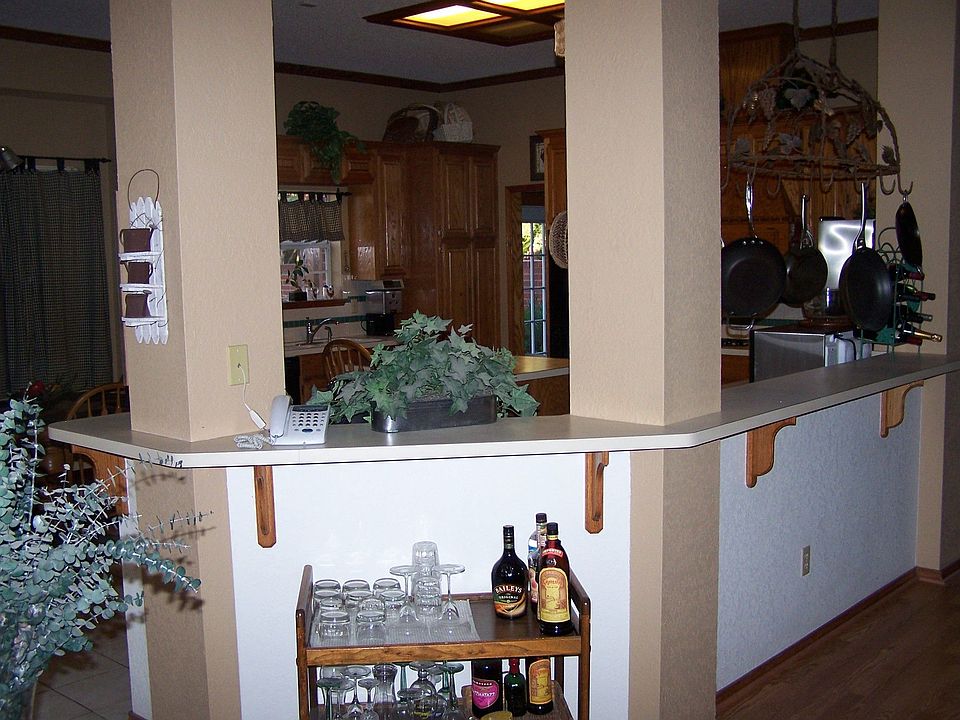 Kitchen area opens to family room.