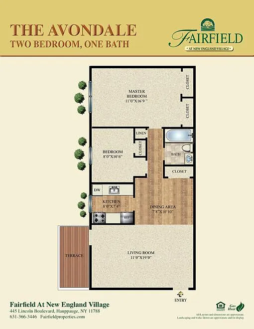 Floor plan The Avondale Two Bedroom Junior Lower
