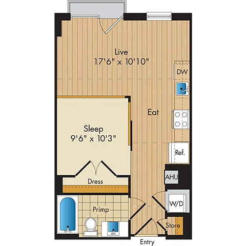 Floor plan Studio-S1a