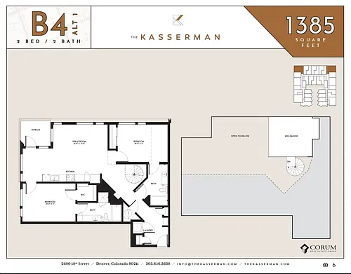 Floor plan B4 Alt 1 Mezz
