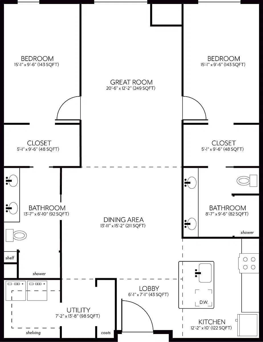 Floor plan A1 - Currently Unavailable