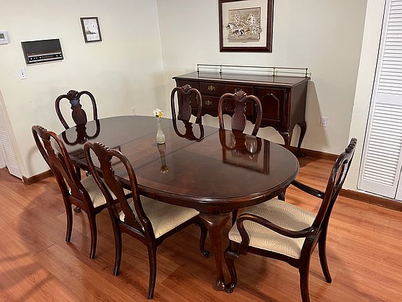 Dining room with pantry