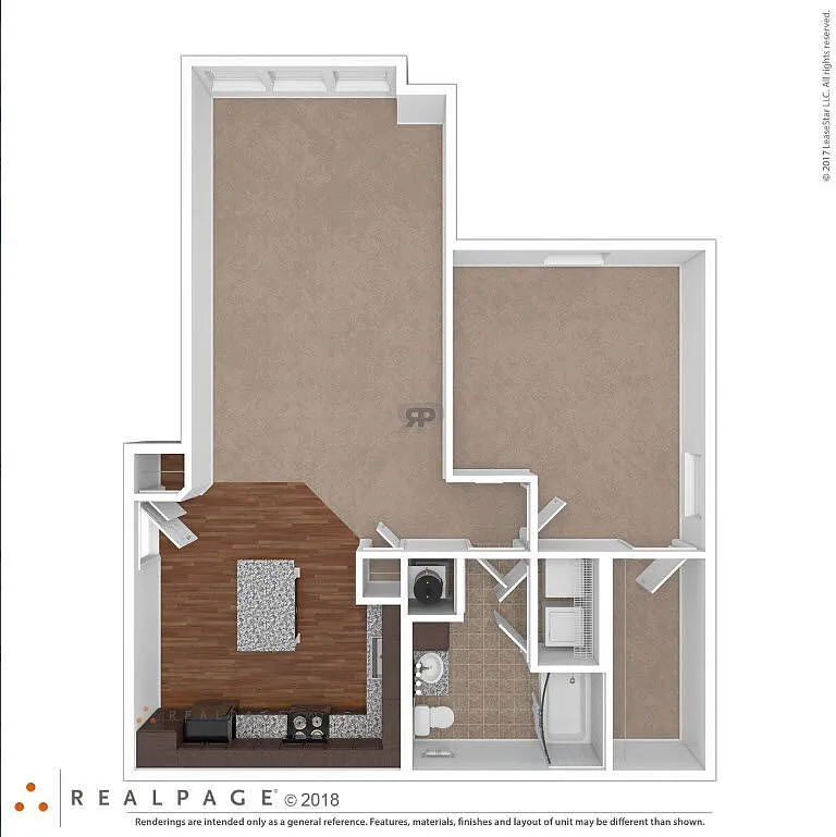Floor plan 1 BD Plus with Sunroom
