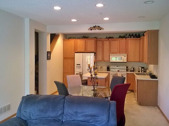Living room looking into kitchen