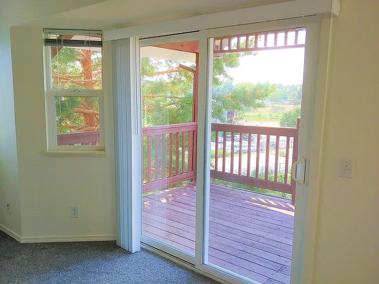 Sliding Patio Door Showing Covered Deck