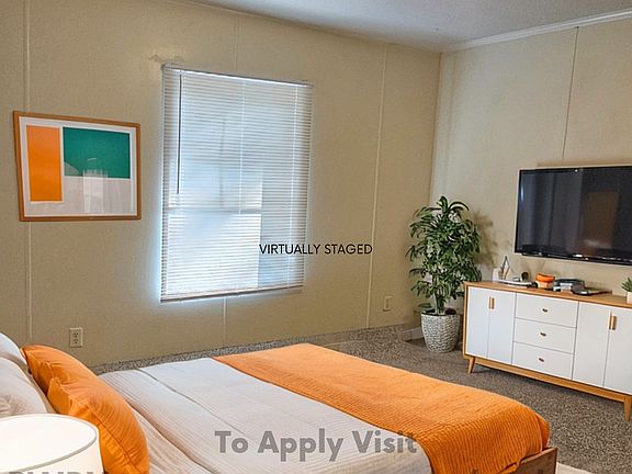 Virtually staged bedroom