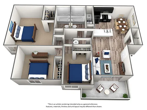 Floor plan C1 - Renovated