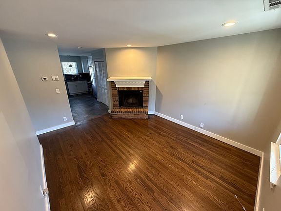 Living Space with real wood fireplace