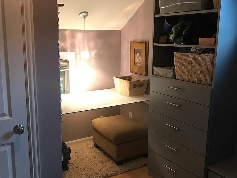 desk and more custom built closet -- master bedroom to the left