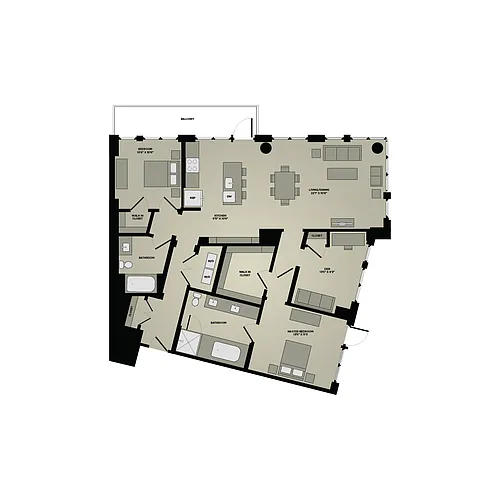 Floor plan B1D